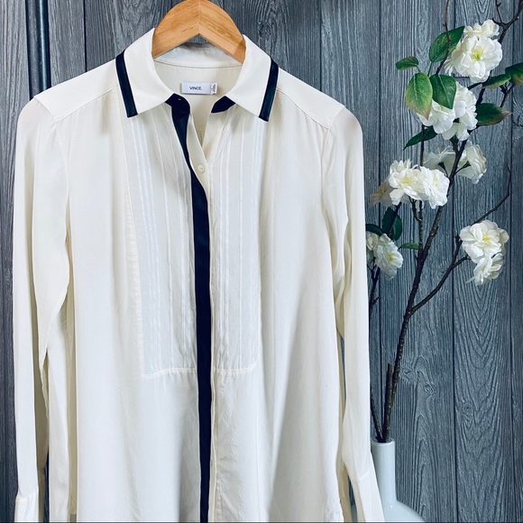 Vince Tops - Vince Silk Steampunk Gothic Tuxedo Shirt